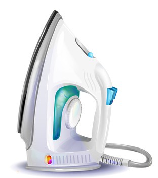 realistic illustration of steam iron